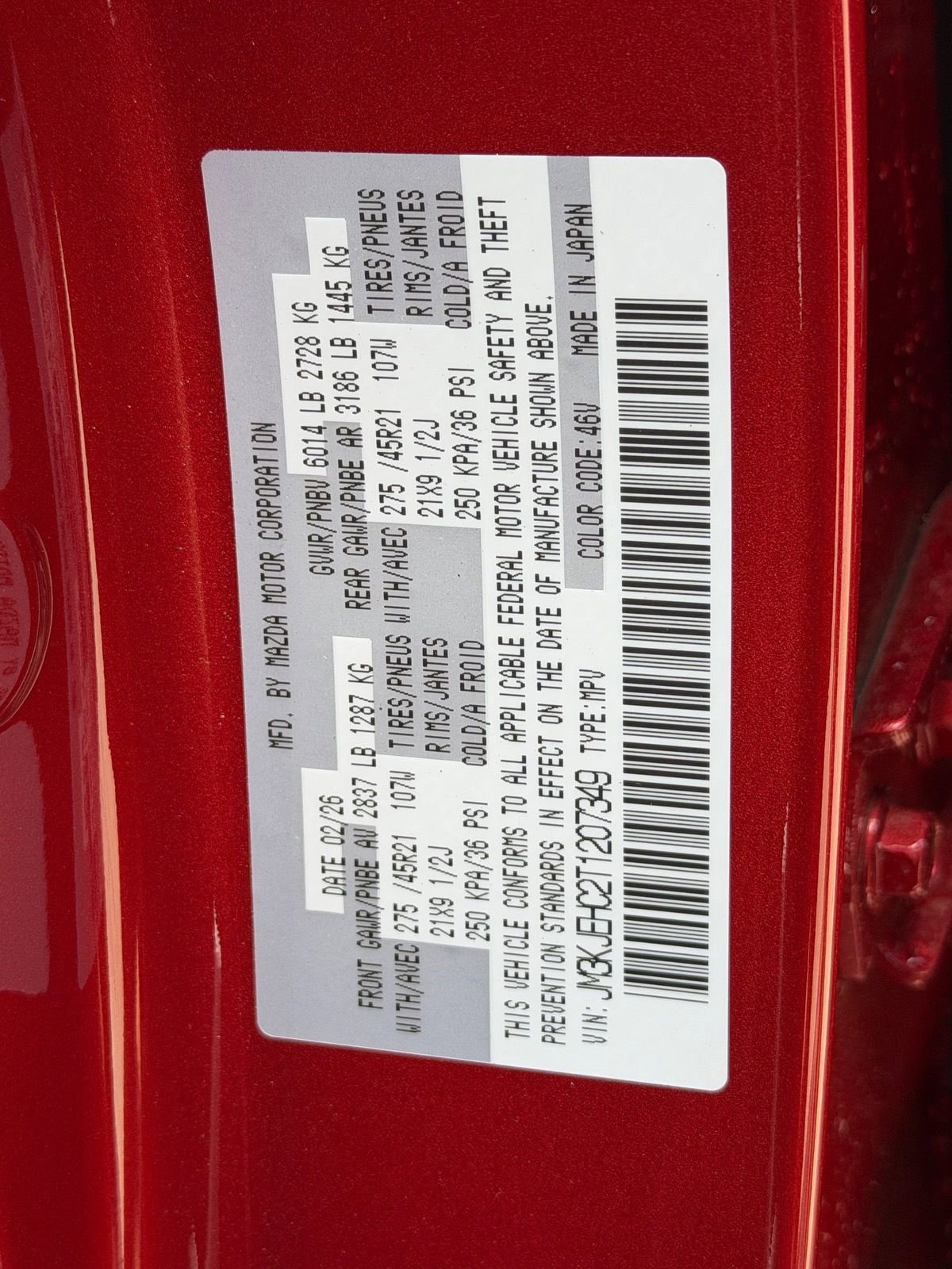 New 2026 MAZDA CX-70 3.3 Turbo S w/ Premium Plus AWD/4WD image 29