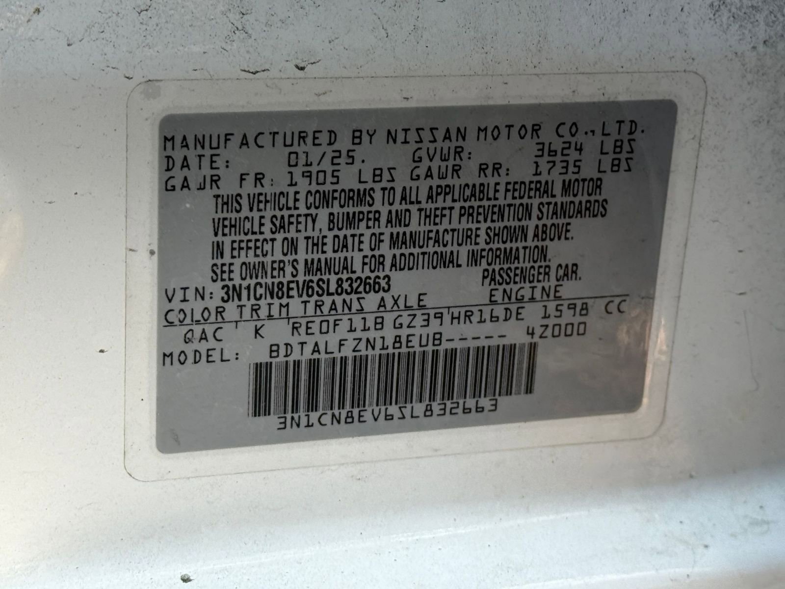 Used 2025 Nissan Versa SV FWD image 25