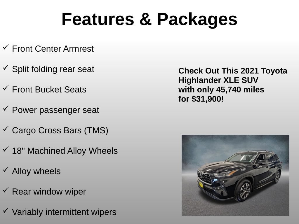 Used 2021 Toyota Highlander XLE AWD/4WD image 25