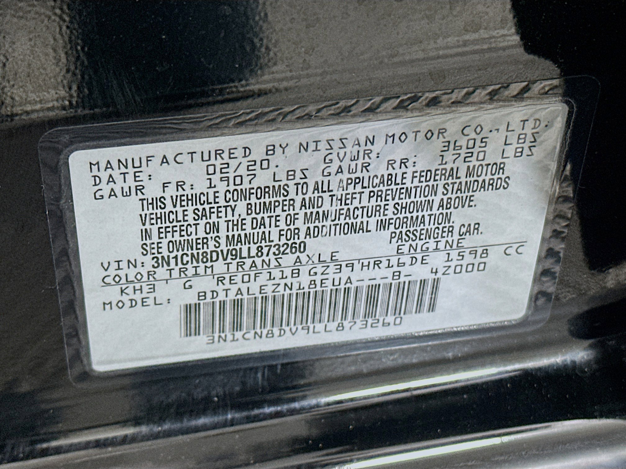 Used 2020 Nissan Versa S image 12