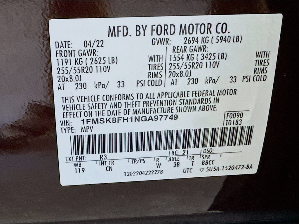 Used 2022 Ford Explorer Limited w/ Equipment Group 301A AWD/4WD image 36