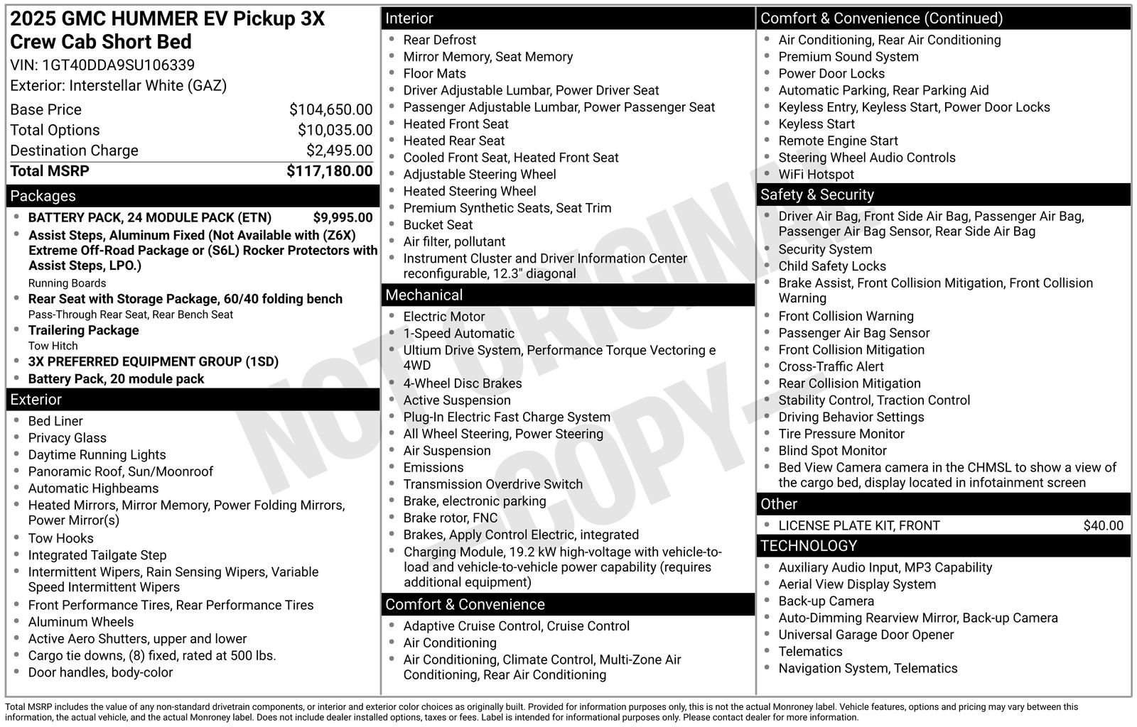 New 2025 GMC Hummer EV 3X w/ Battery Pack, 24 Module Pack image 9