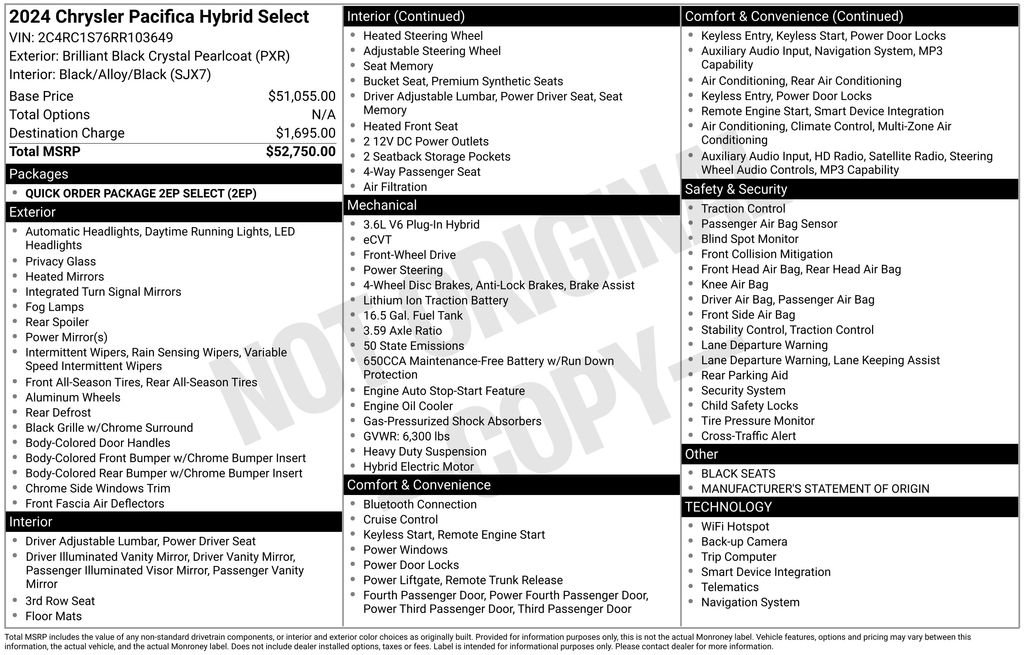 Used 2024 Chrysler Pacifica Select video 3