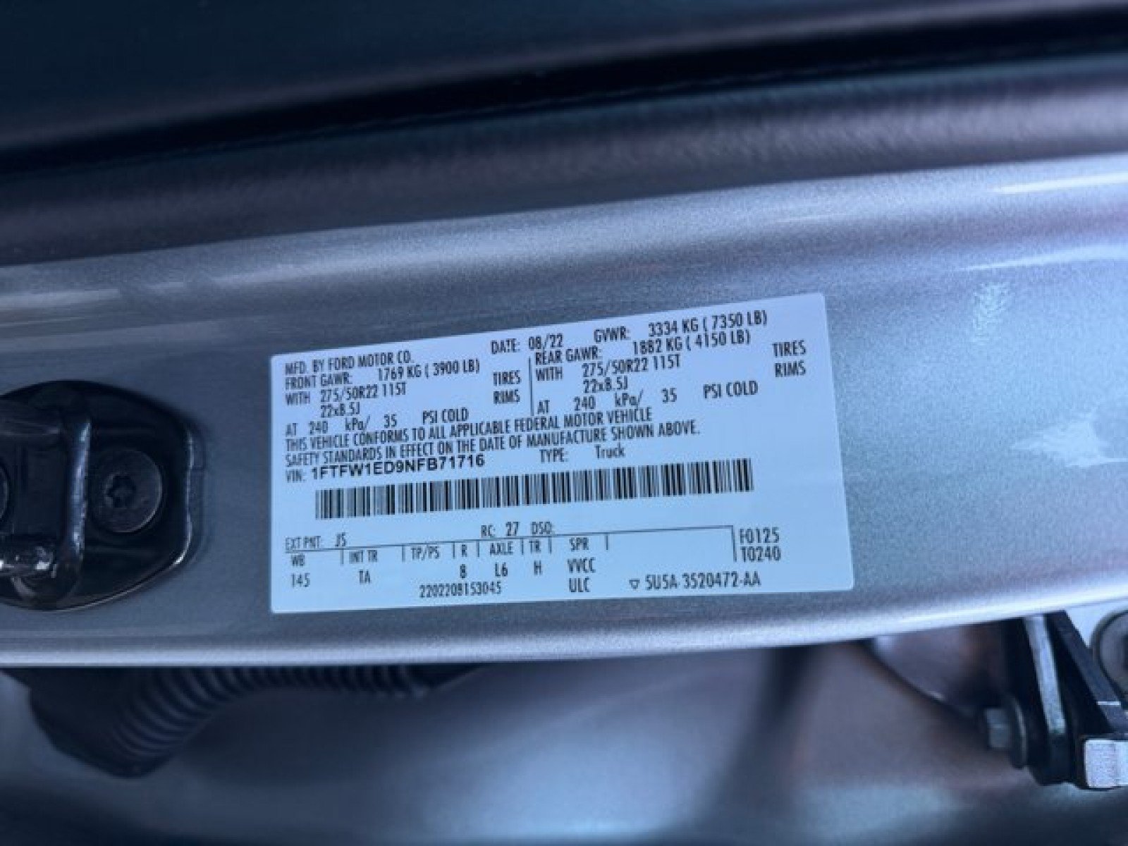 Used 2022 Ford F150 Limited AWD/4WD image 23