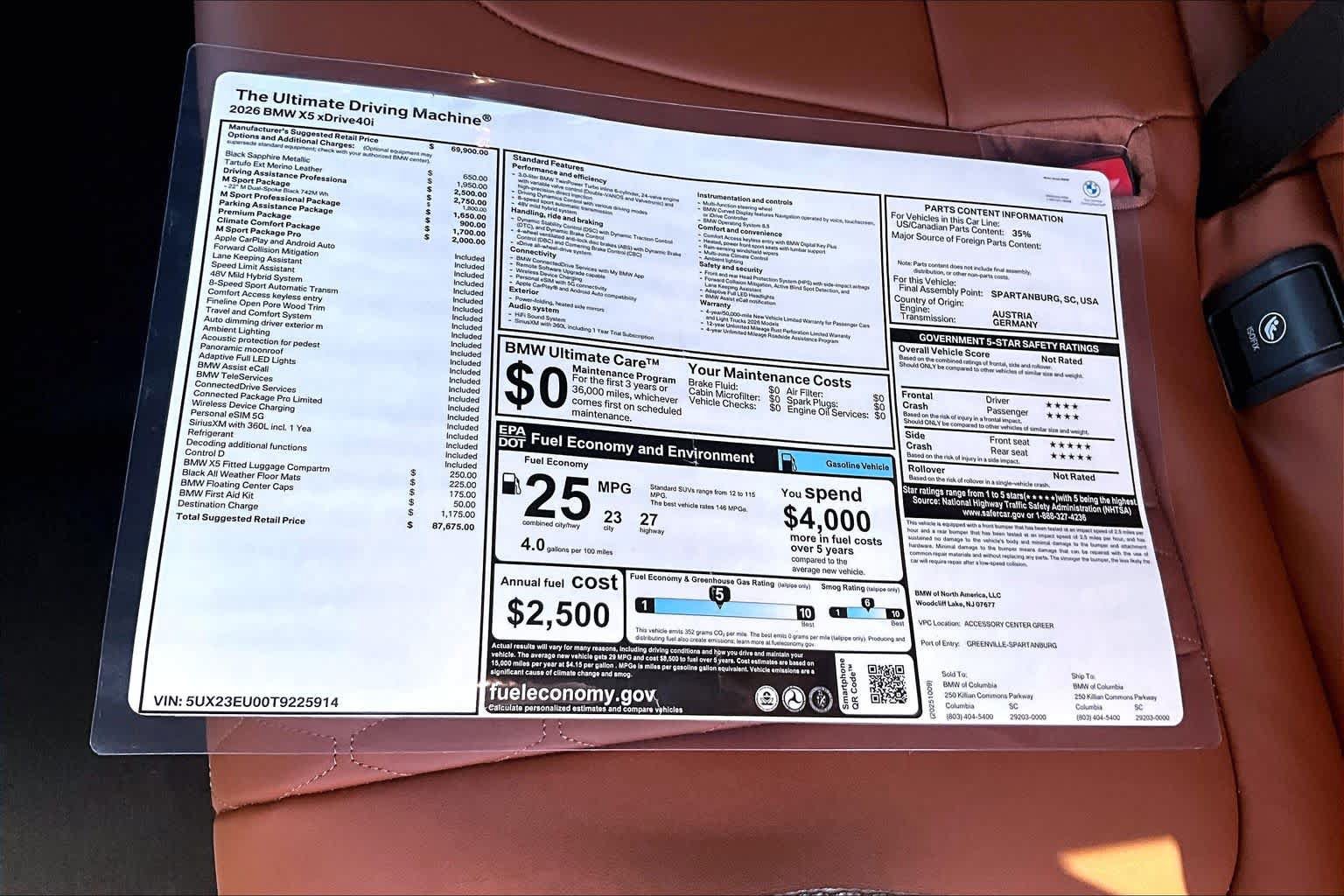 New 2026 BMW X5 xDrive40i w/ M Sport Package AWD/4WD image 19