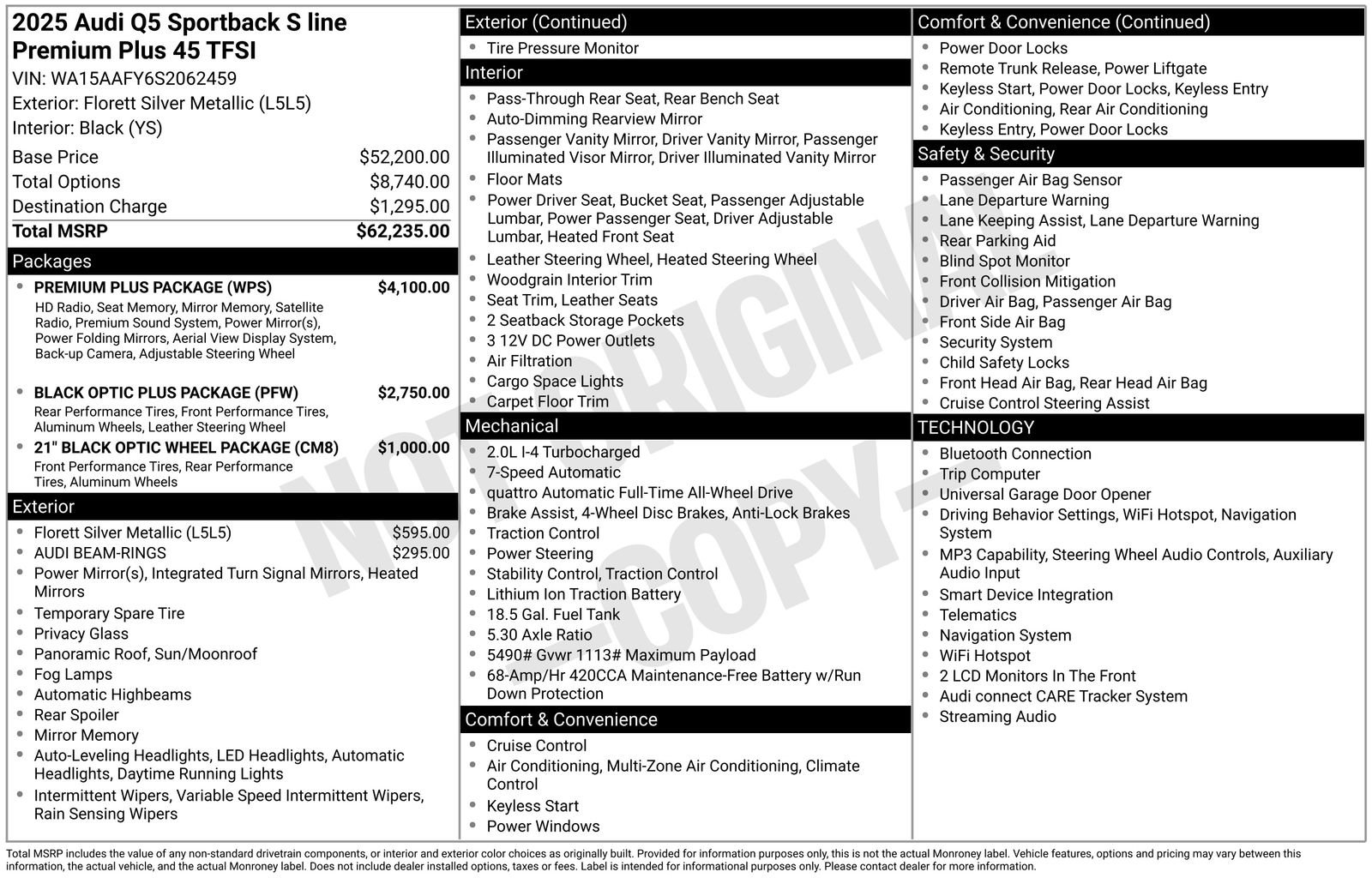 Certified 2025 Audi Q5 2.0T Premium Plus w/ Premium Plus Package AWD/4WD image 33