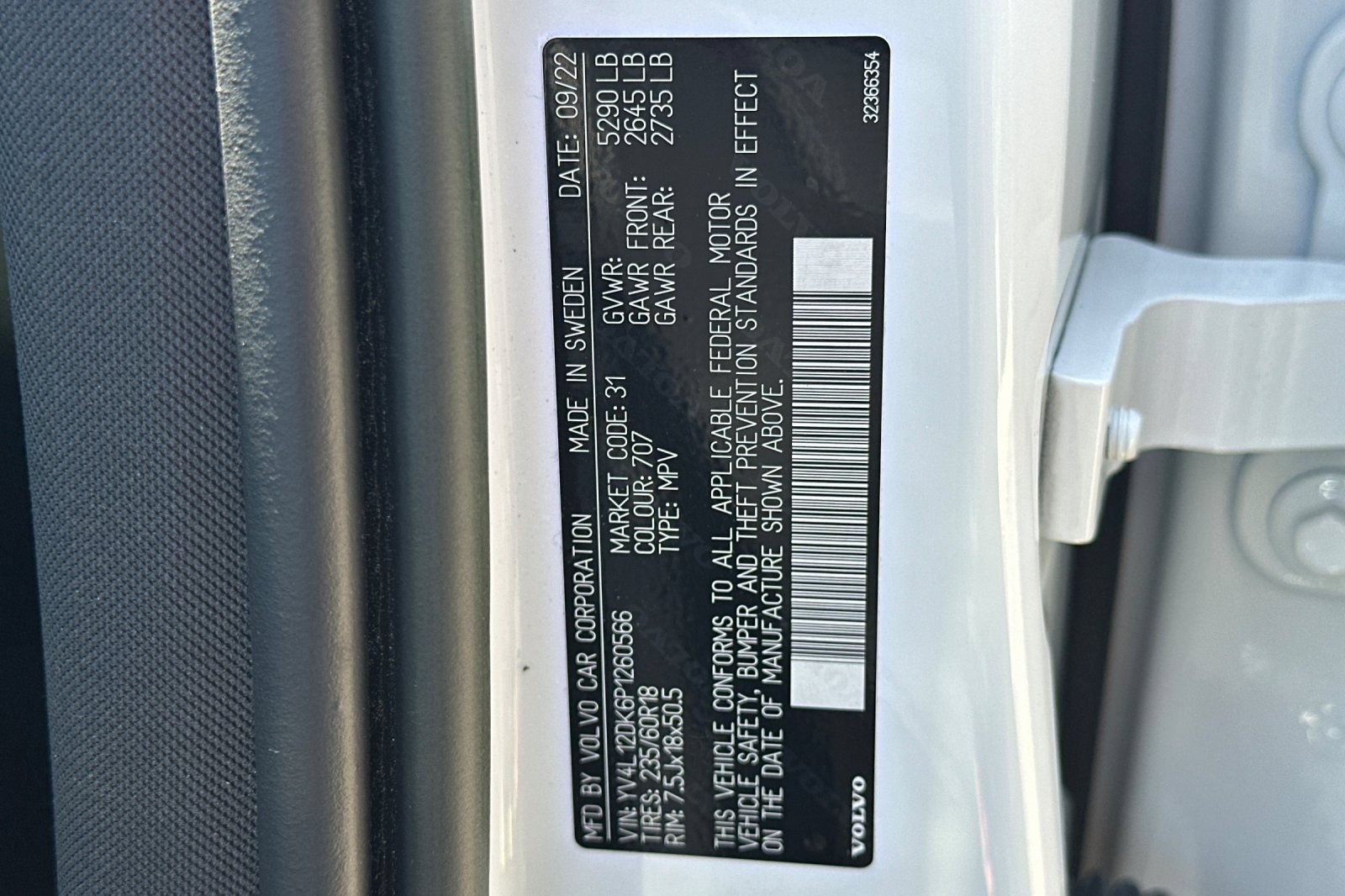 Used 2023 Volvo XC60 B5 Core w/ Protection Package Premier FWD image 52