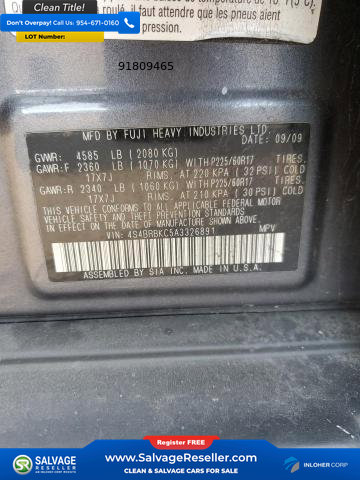 Used 2010 Subaru Outback 2.5i Limited image 17