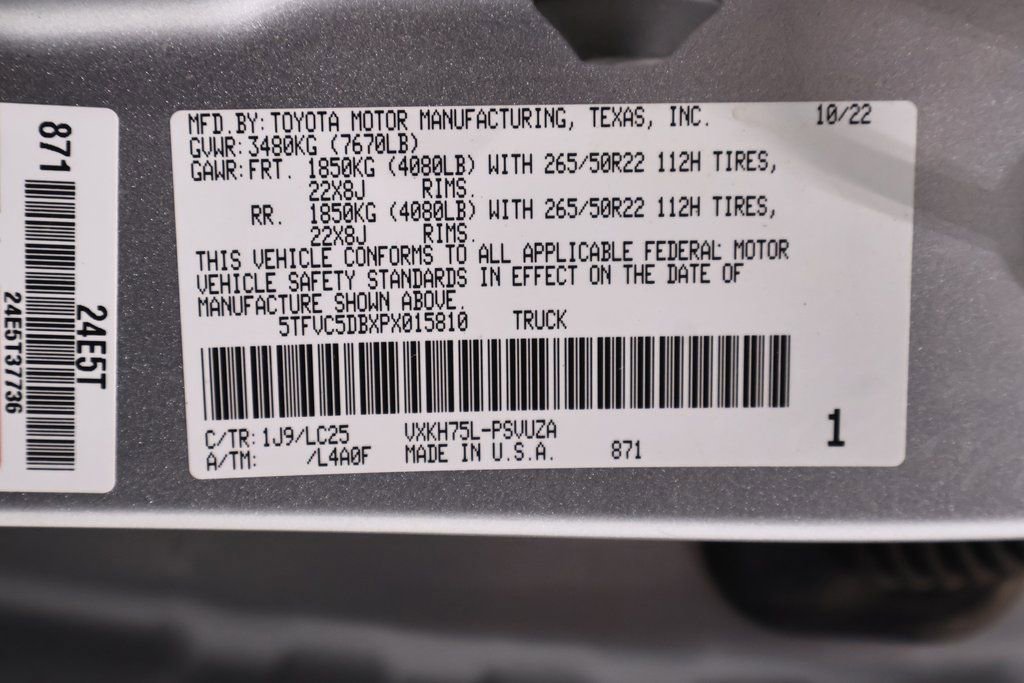 Used 2023 Toyota Tundra Capstone image 52