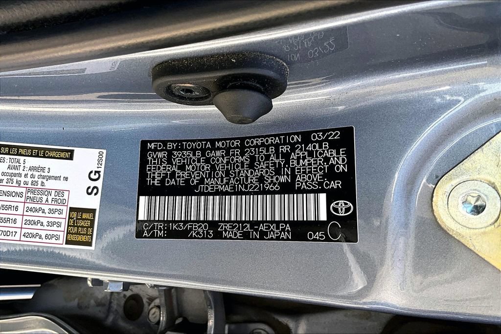 Used 2022 Toyota Corolla LE w/ Carpet Mat Package (TMS) FWD image 9