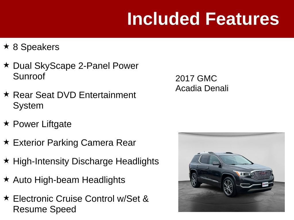 Used 2017 GMC Acadia Denali w/ Technology Package AWD/4WD image 4