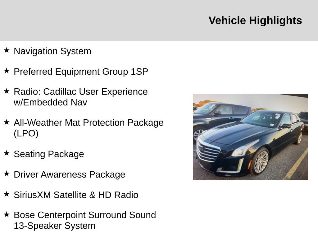 Used 2018 Cadillac CTS Luxury AWD/4WD image 2