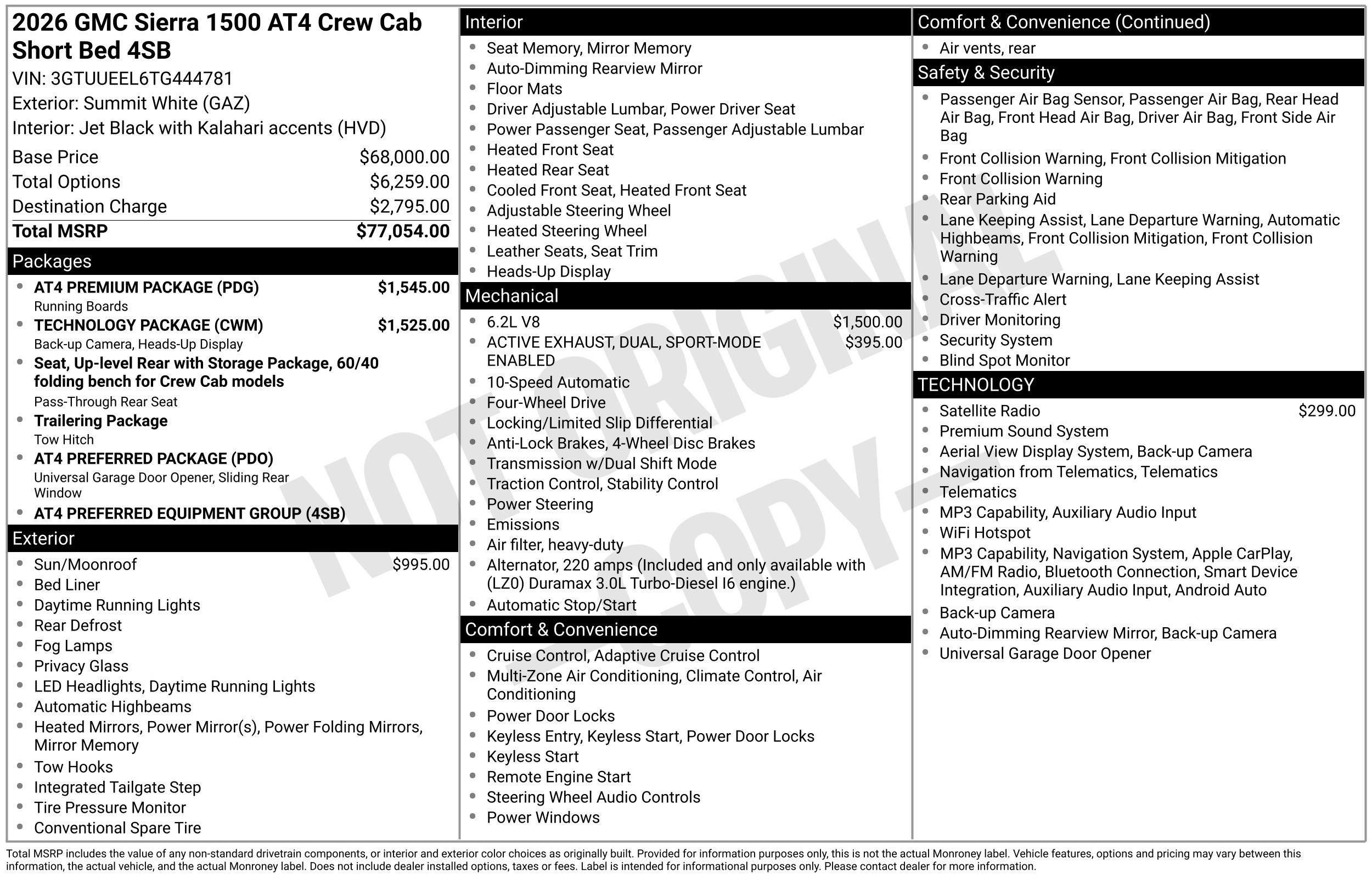 New 2026 GMC Sierra 1500 AT4 w/ AT4 Premium Package AWD/4WD image 3