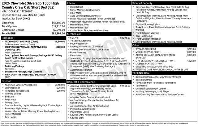 New 2026 Chevrolet Silverado 1500 High Country w/ Technology Package image 26