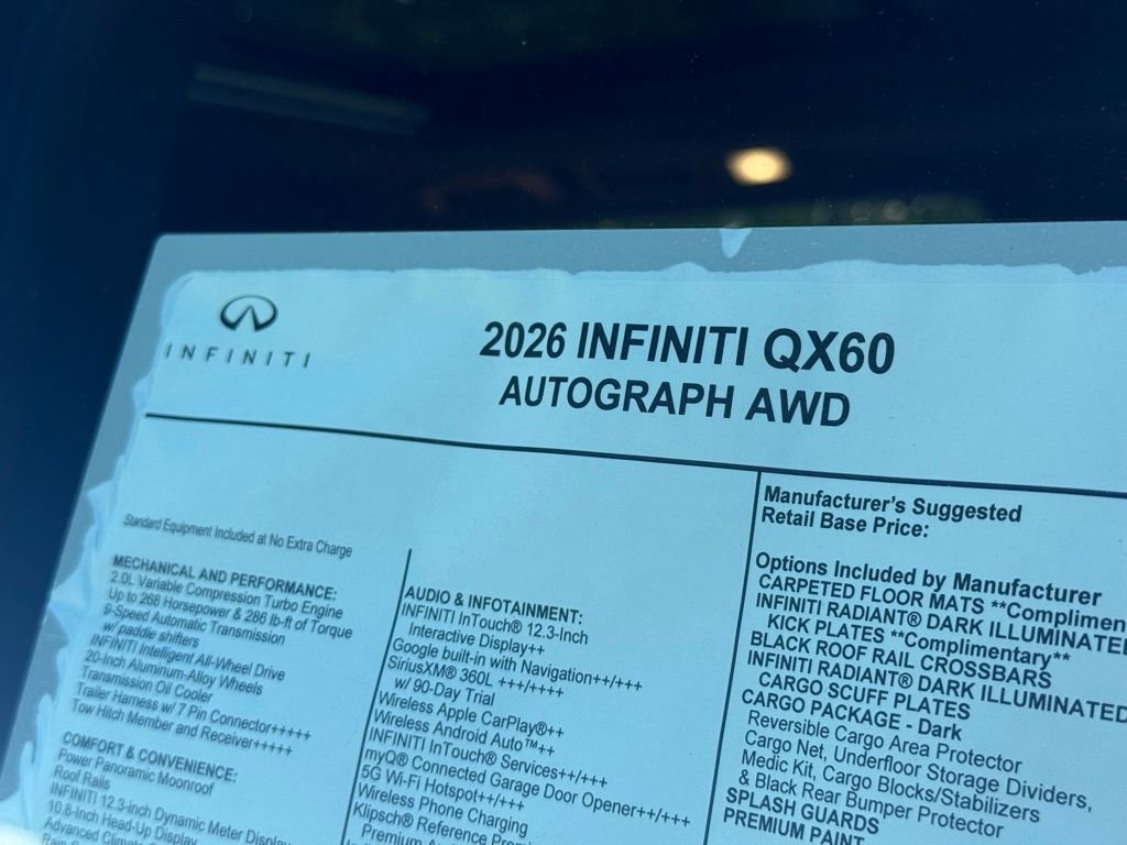 New 2026 INFINITI QX60 Autograph w/ Dark Cargo Package image 25