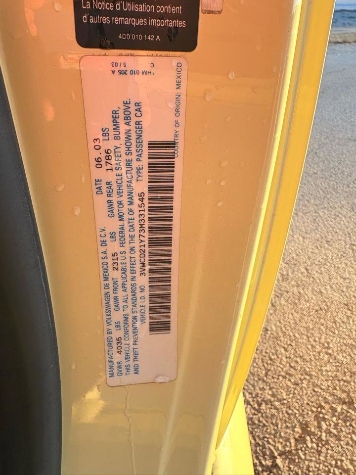 Used 2003 Volkswagen Beetle GLS image 33