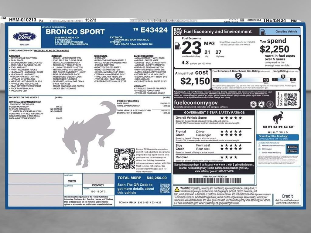 New 2026 Ford Bronco Sport Badlands image 8
