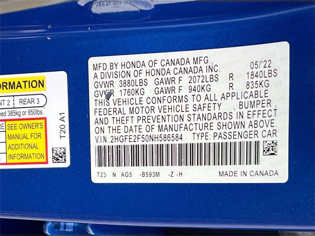 Used 2022 Honda Civic Sport image 29
