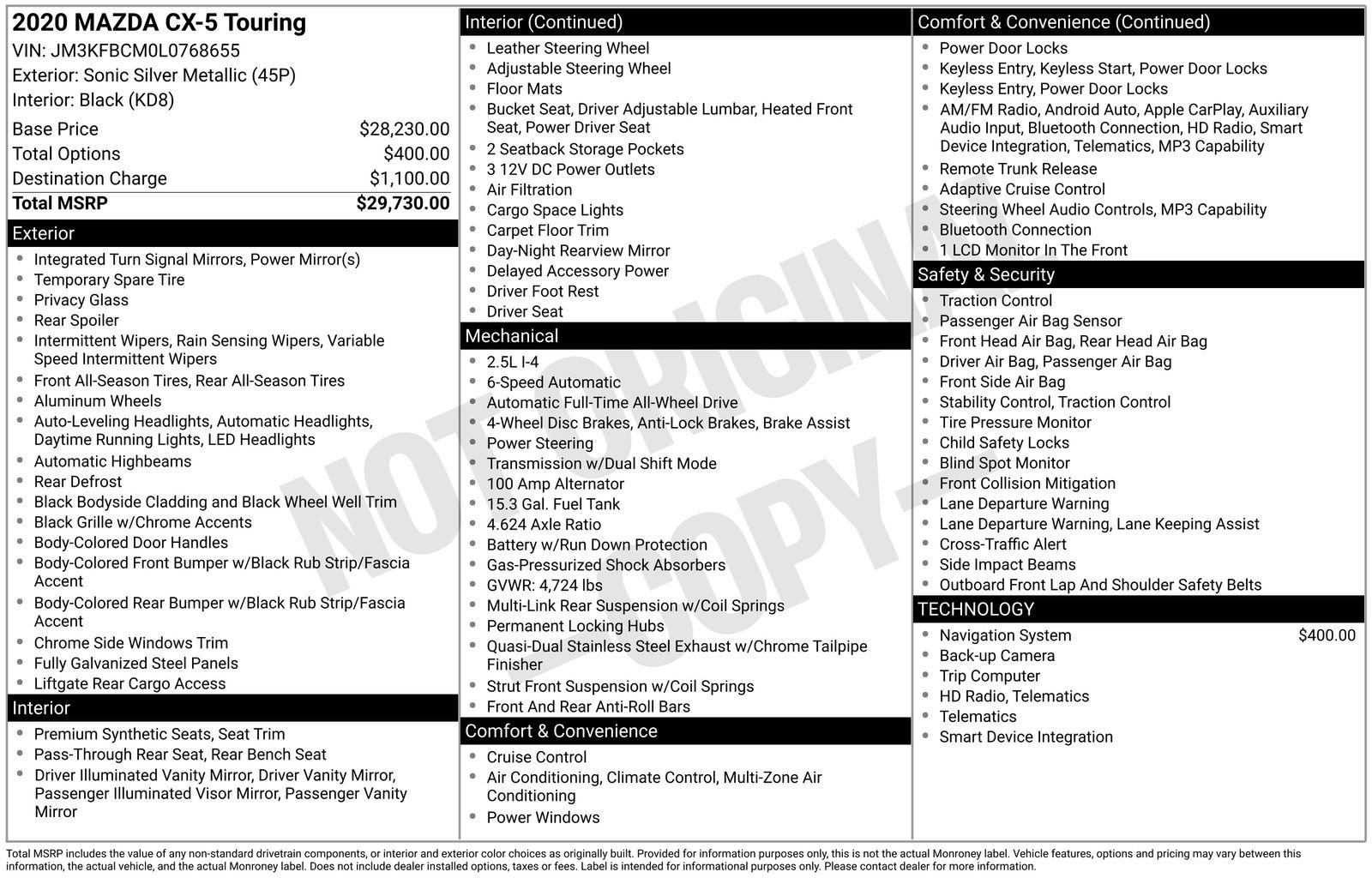 Used 2020 MAZDA CX-5 Touring image 21