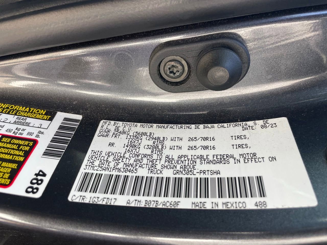 Used 2023 Toyota Tacoma TRD Off-Road w/ Black Out Package (TMS) AWD/4WD image 12