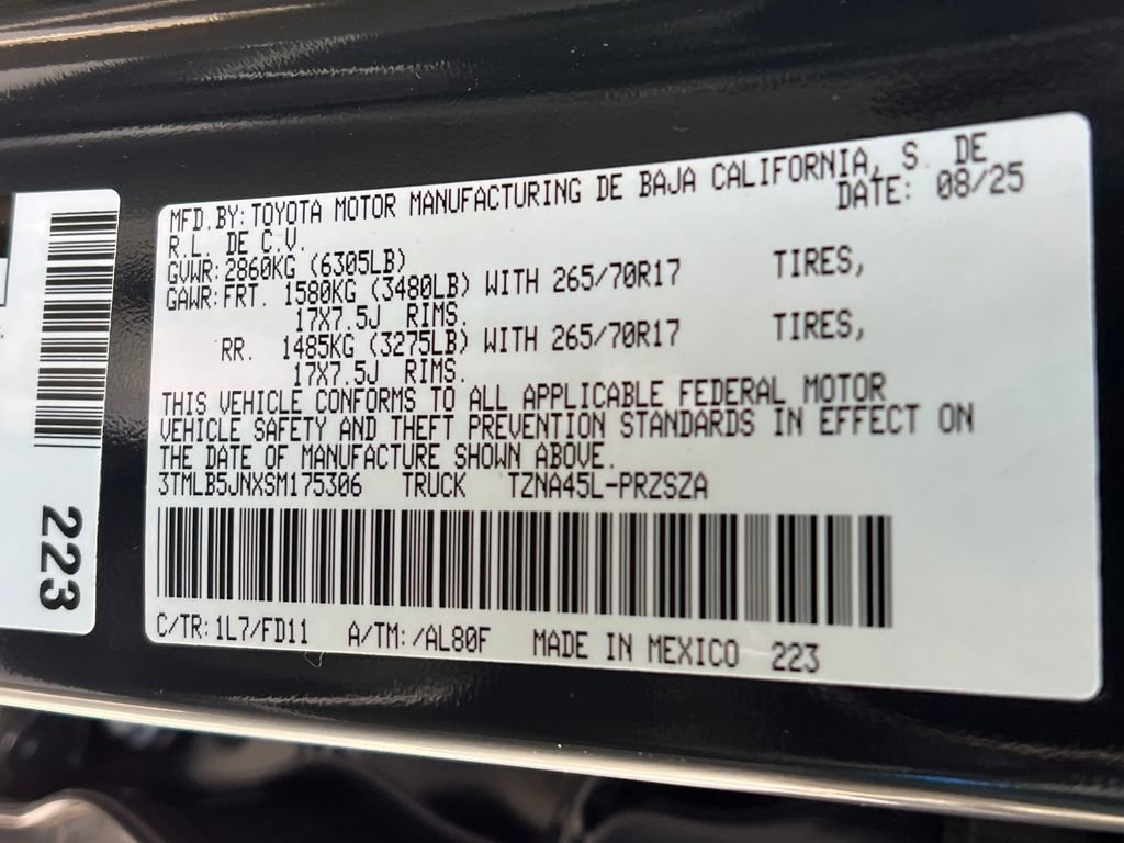 New 2025 Toyota Tacoma TRD Off-Road w/ TRD Off Road Upgrade Package image 24