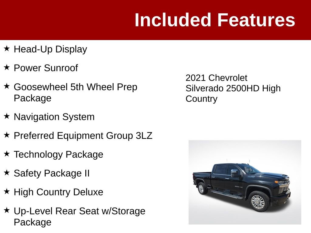 Used 2021 Chevrolet Silverado 2500 High Country w/ Z71 Off-Road Package AWD/4WD image 3
