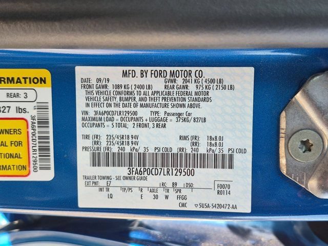 Used 2020 Ford Fusion SEL FWD image 22