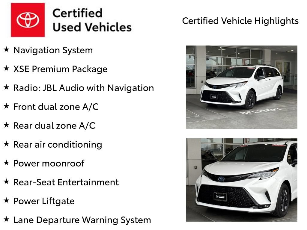 Certified 2025 Toyota Sienna XSE w/ XSE Premium Package AWD/4WD image 7