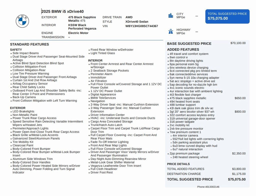 Used 2025 BMW i5 xDrive40 w/ Premium Package image 7
