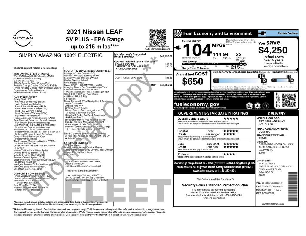 Used 2021 Nissan Leaf SV Plus image 3