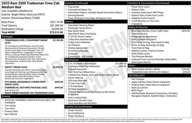 New 2025 RAM 2500 Tradesman image 7