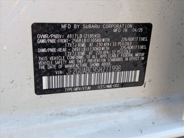 Certified 2025 Subaru Crosstrek 2.0i AWD/4WD image 15