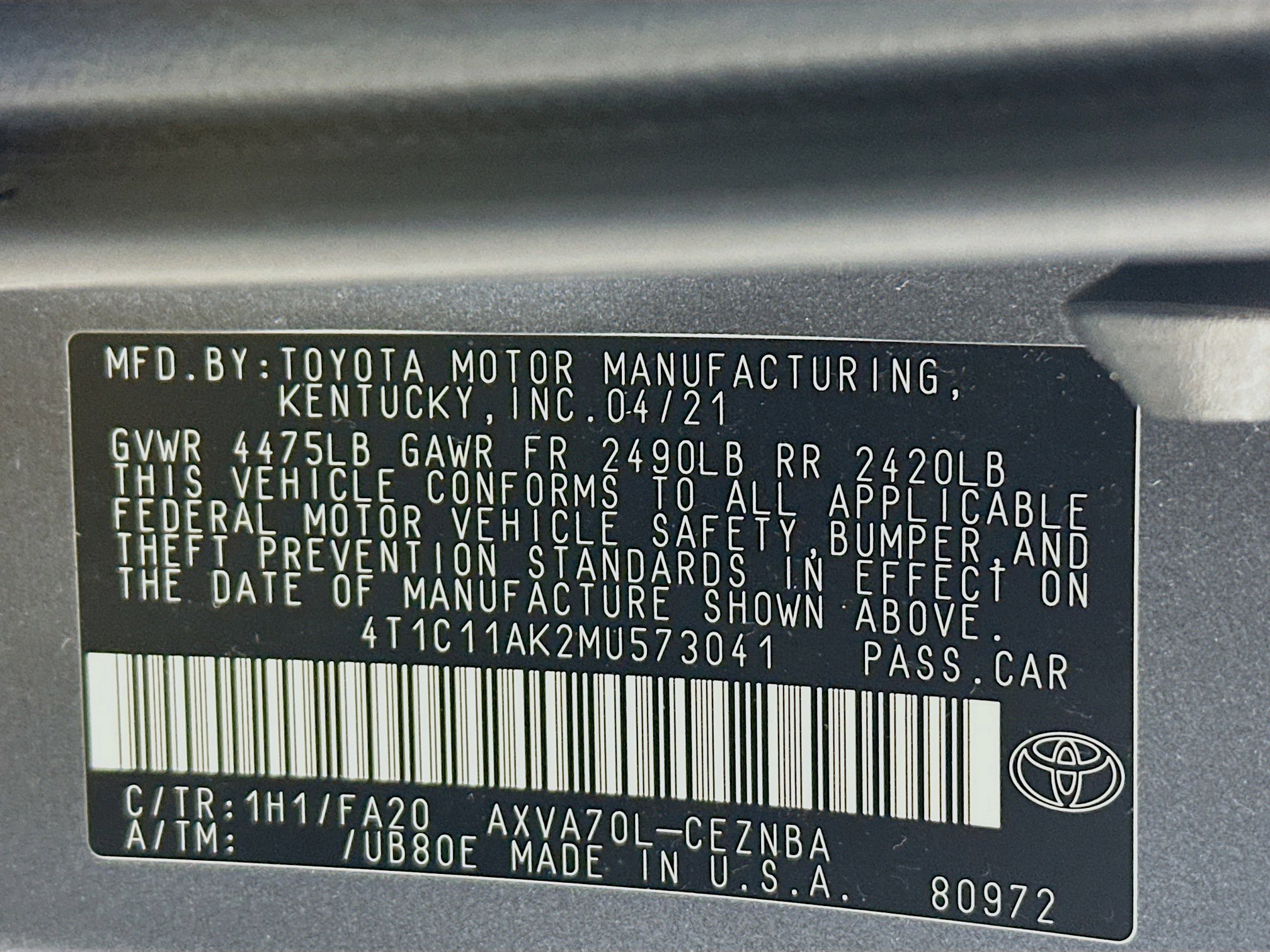 Used 2021 Toyota Camry LE image 12