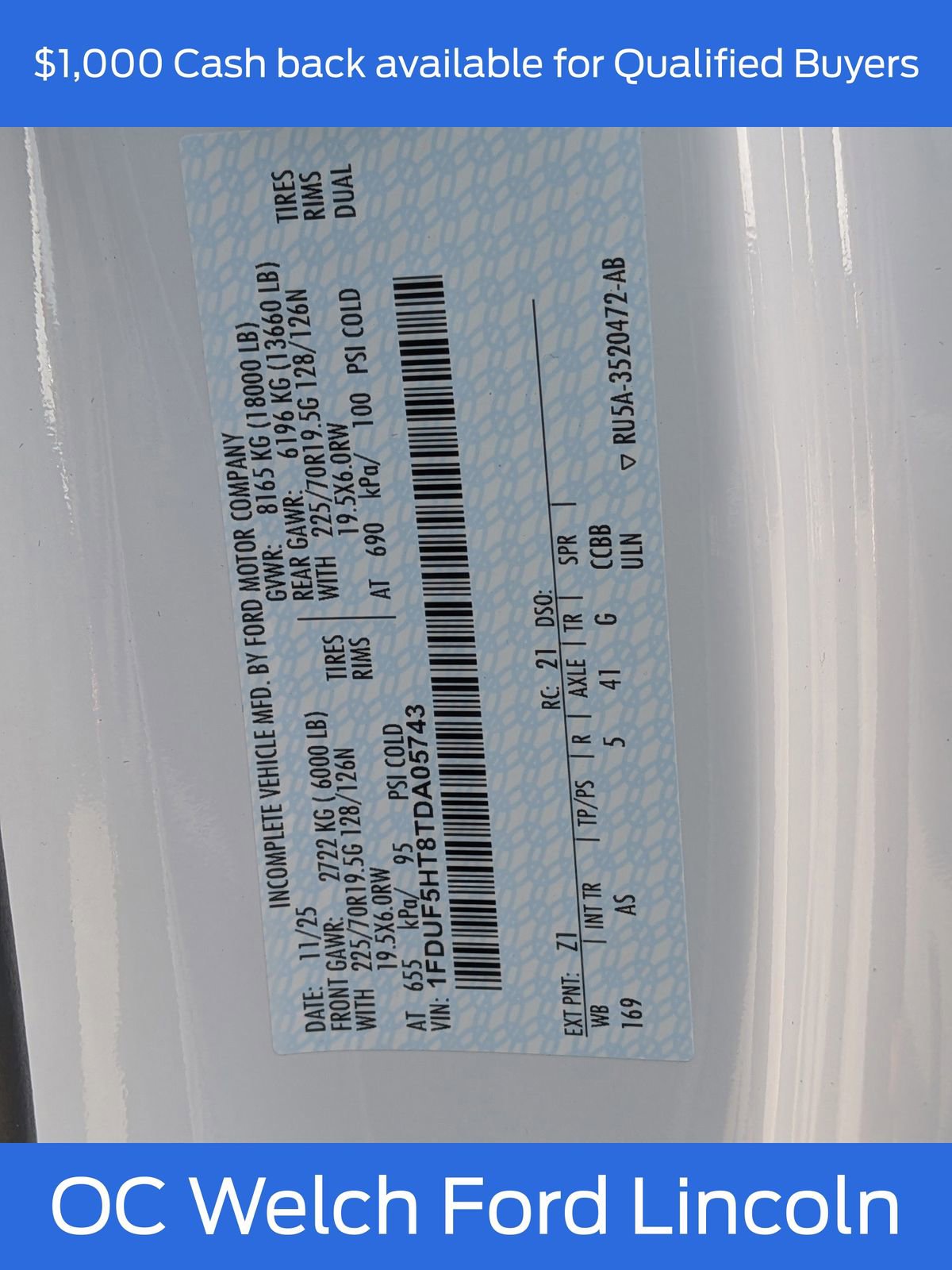 New 2026 Ford F550 4x4 Regular Cab Super Duty w/ XL Chrome Package image 13