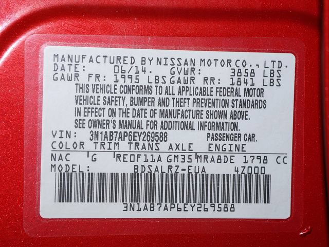 Used 2014 Nissan Sentra SR FWD image 34