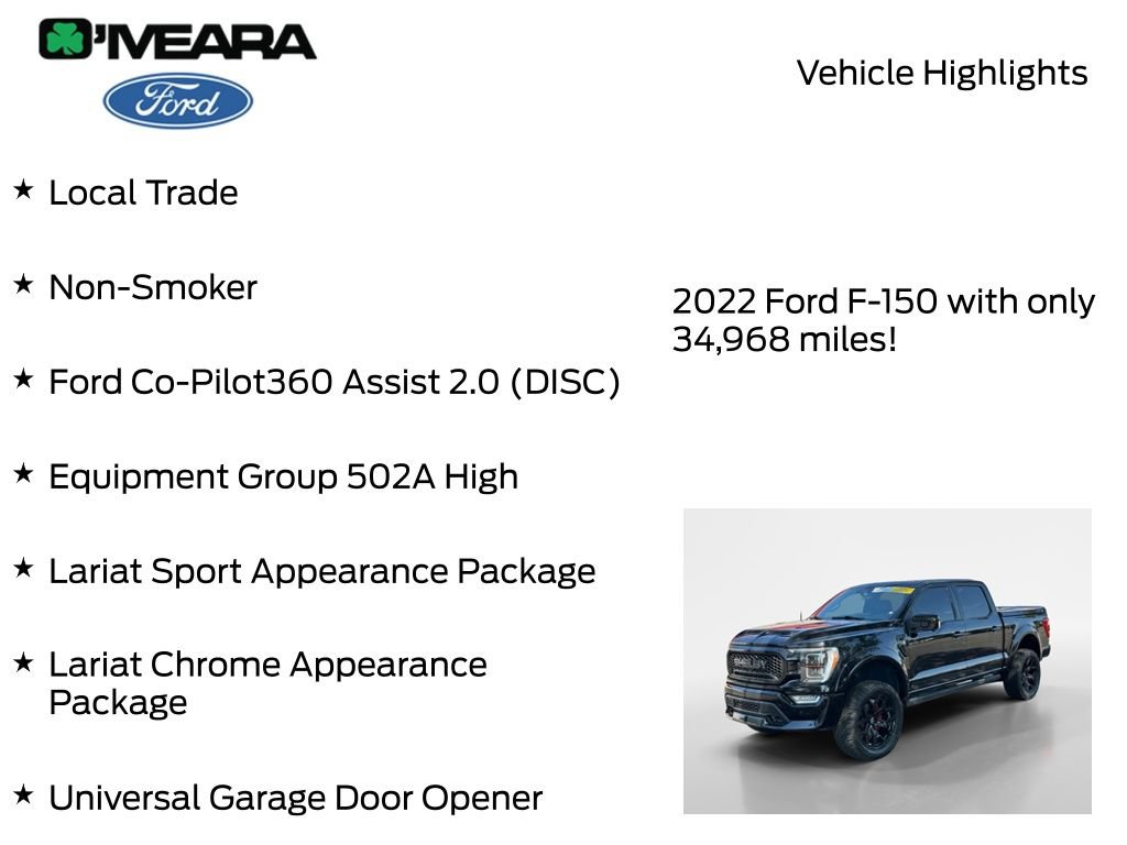 Used 2022 Ford F150 Lariat w/ Equipment Group 502A High AWD/4WD image 8