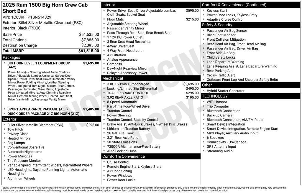 Used 2025 RAM 1500 Big Horn AWD/4WD image 6