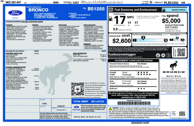 Used 2023 Ford Bronco Badlands w/ Sasquatch Package AWD/4WD image 5