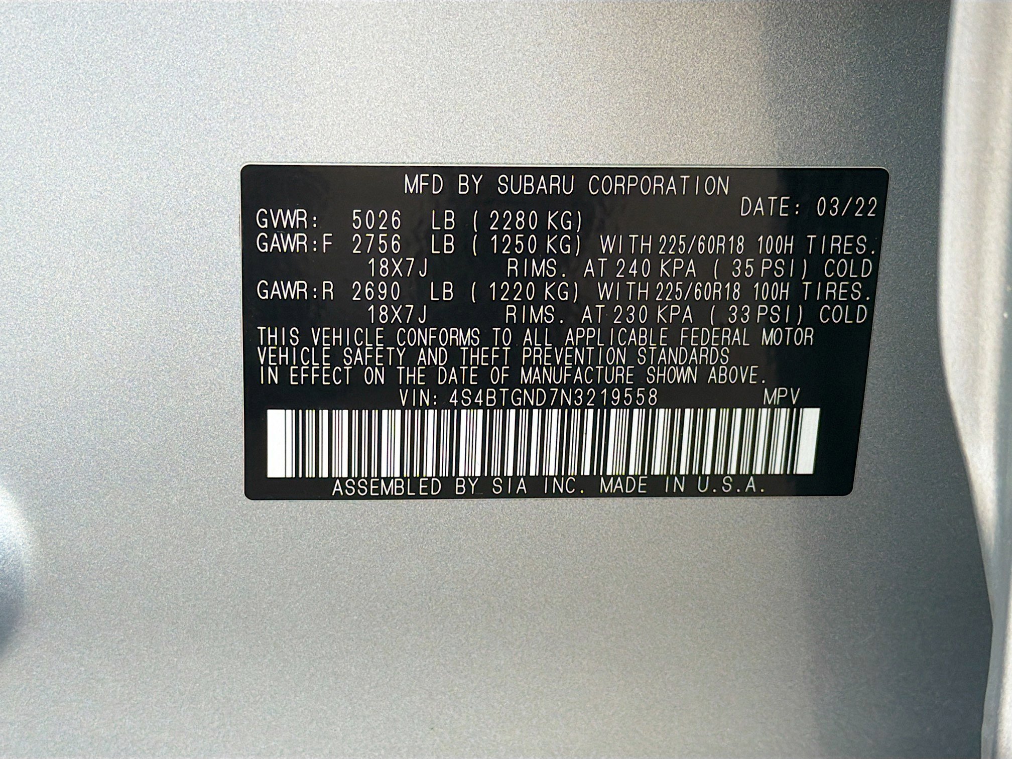 Used 2022 Subaru Outback Limited XT image 44