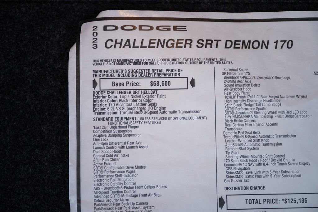 Used 2023 Dodge Challenger SRT Hellcat Redeye image 91