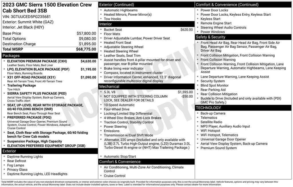 Used 2023 GMC Sierra 1500 Elevation w/ Elevation Premium Package AWD/4WD image 11