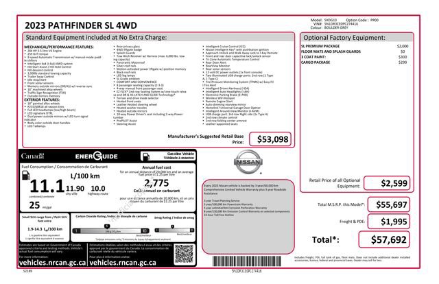Used 2023 Nissan Pathfinder SL AWD/4WD image 24