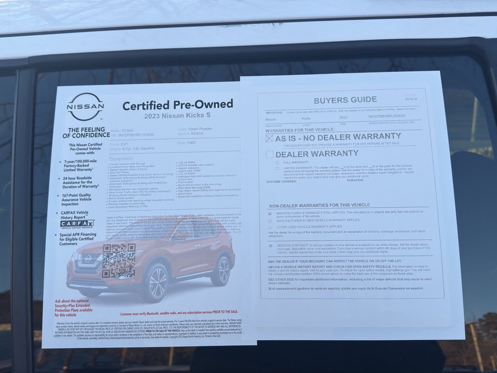 Certified 2023 Nissan Kicks S image 11