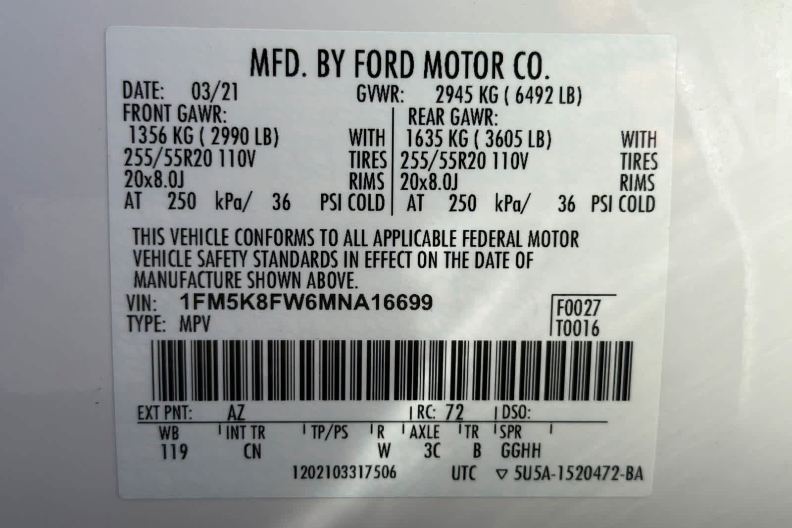 Used 2021 Ford Explorer Limited w/ Hybrid Equipment Group 310A AWD/4WD image 31