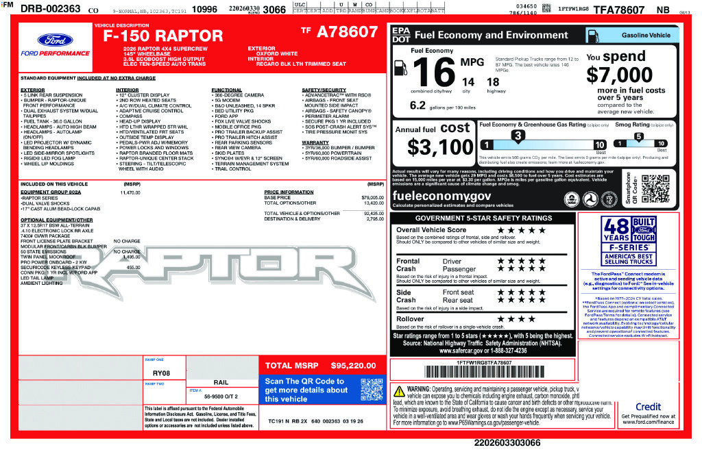 Certified 2026 Ford F150 Raptor AWD/4WD image 36