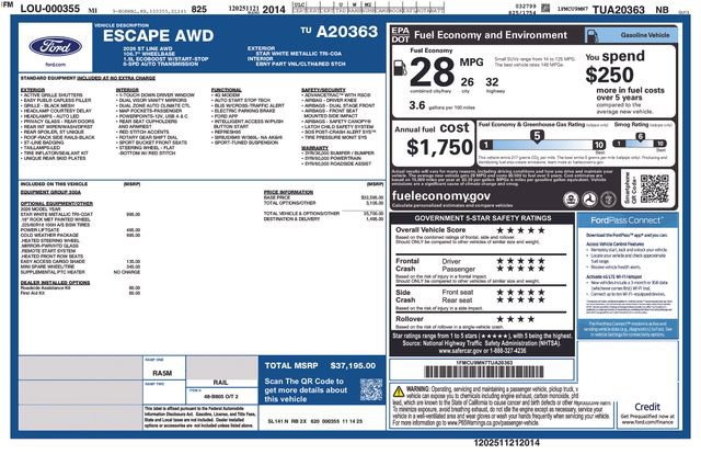 New 2026 Ford Escape ST-Line w/ Cold Weather Package AWD/4WD image 8