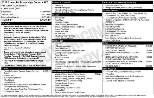 Certified 2022 Chevrolet Tahoe High Country image 36
