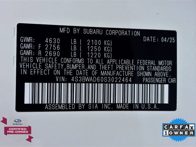 Certified 2025 Subaru Legacy Premium image 31