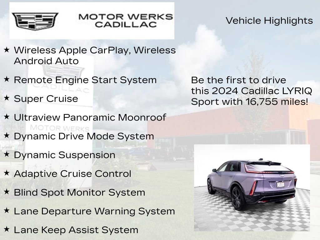 Certified 2024 Cadillac Lyriq Sport w/ LPO, Floor Liner Package AWD/4WD image 15