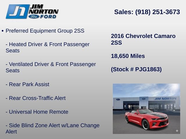 Used 2016 Chevrolet Camaro SS RWD image 21